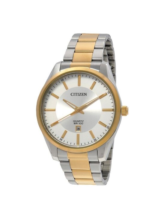 NWT Citizen Quartz Silver Dial Two-Tone Men\'s Watch